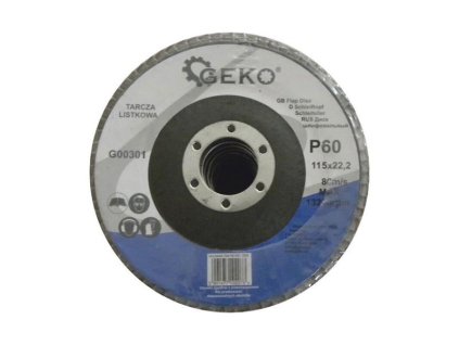 Kotúč na kov lamelový 115mm P60 GEKO G00301