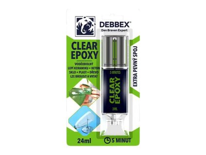 Lepidlo DEBBEX CLEAR EPOXY rýchlotuhnúci 24ml