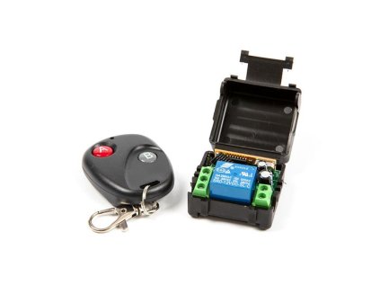 Diaľkové ovládanie, vysielač + prijímač RF 433MHz, 12V 1-kanál