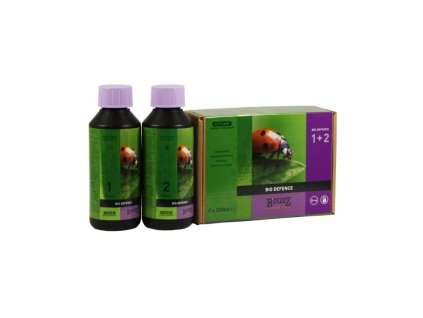 Preventivní přípravek pro posílení odolnosti rostlin Bcuzz Bio Deffence 1+2 od Atami, 250ml.