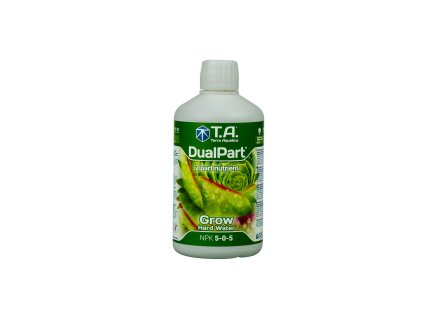 Základní dvousložkové růstové hnojivo pro tvrdou vodu Dual Part Grow/Flora Duo Grow od Terra Aquatica/GHE, 500ml.