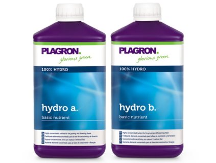 Základní dvousložkové hnojivo pro závlahové systémy Hydro A+B od Plagron, 1l.