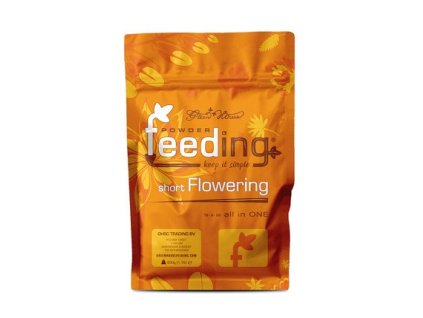 Komplexní práškové hnojivo pro kratší dobu kvetení Short Flowering od Green House Feeding, 500g.