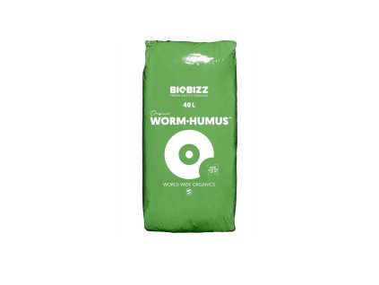 Půdní doplněk z žížalího trusu pro smíchaní s pěstebním substrátem, Worm-Humus od BioBizz.