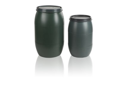 Plastový sud s výkem pro závlahu o objemu 220l, CZ Plast.