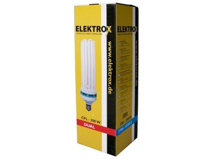 Pěstební usporná CFL lampa s kombinovaným světelným spektrem o výkonu 200W, Elektrox.