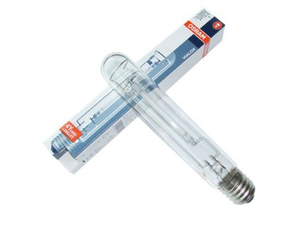Pěstební sodíková výbojka o výkonu 250W určená na květ rostlin, NAV-T Super 4Y od Osram.