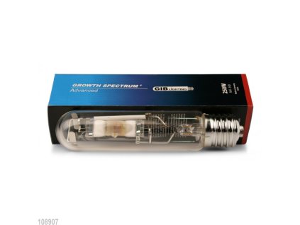 Pěstební metal-halidová výbojka o výkonu 250W určená pro růst rostlin, Growth Spectrum Advanced od GIB.