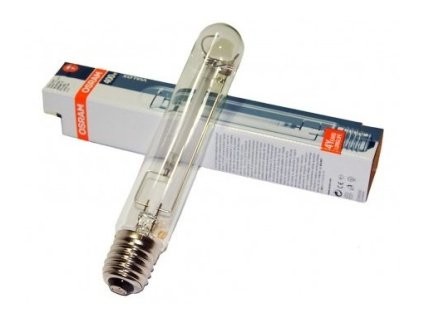 Pěstební sodíková výbojka o výkonu 400W, NAV-T Super 4Y od Osram.