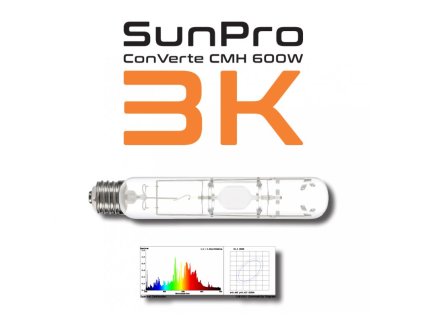 Pěstební květové CMH světlo s E40 paticí o výkonu 600W, Converte CMH od Sunpro.