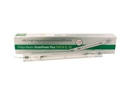 Pěstební Double-Ended výbojka o výkonu 1000W pro 400 voltové předřadníky, Green Power Plus od Philips.