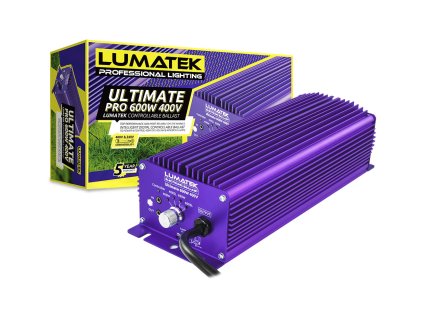 Ovladatelný předřadník pro 400 voltové pěstební výbojky o výkonu až 600W, Ultimate od Lumatek.