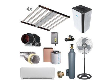 Klimaset 4x SunPro F1 600W Ultimate, klimatizace Gree Pular 2,7 kWh, CO2 TM regulace