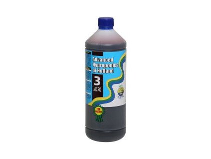 Základní hnojivo s obsahem mikroživin z trojsložkové řady Dutch Formula od Advanced Hydroponics, 1l