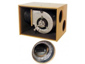 Odhlučněný odtahový ventilátor zavěšený v boxu s průtokem vzduchu až 3250m3/h, SOFT-BOX od Airfan.