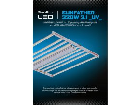 Pěstební led svítidlo Sunpro SUNFATHER 320W - 3.1 UV - LED