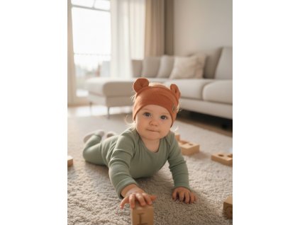 Čelenka MACO s uškami CINNAMON