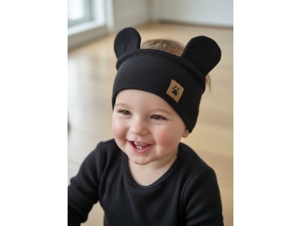 Čelenka MACO s uškami BLACK