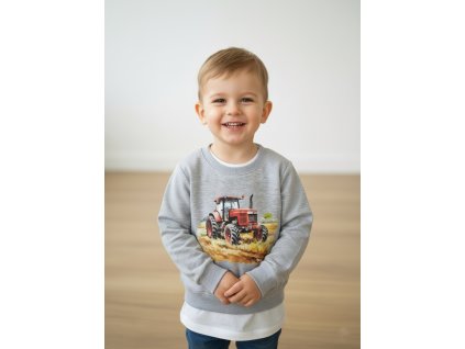 Mikina červený traktor veľ.98
