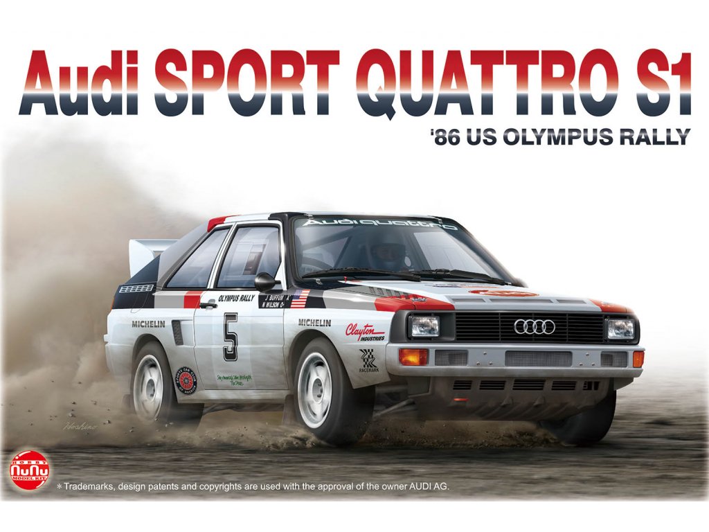 Model Kit auto NUNU PN24023 - Audi Quattro Sport S1 '86 Olympus Rally (1:24)