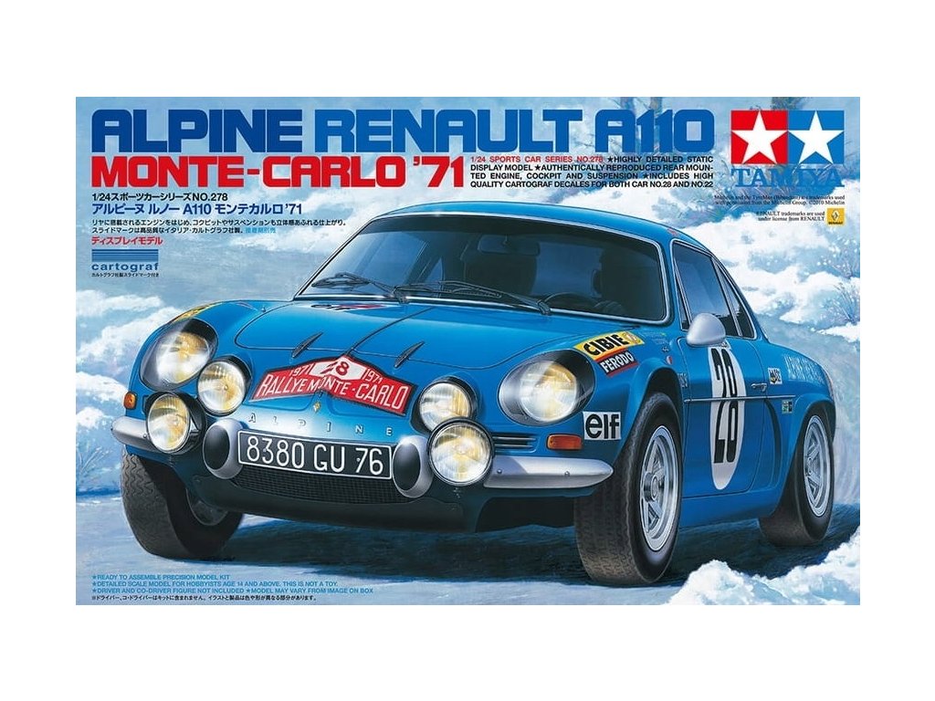 Model Kit auto TAMIYA 24278 - Alpine Renault A110 Monte Carlo '71 (1:24)