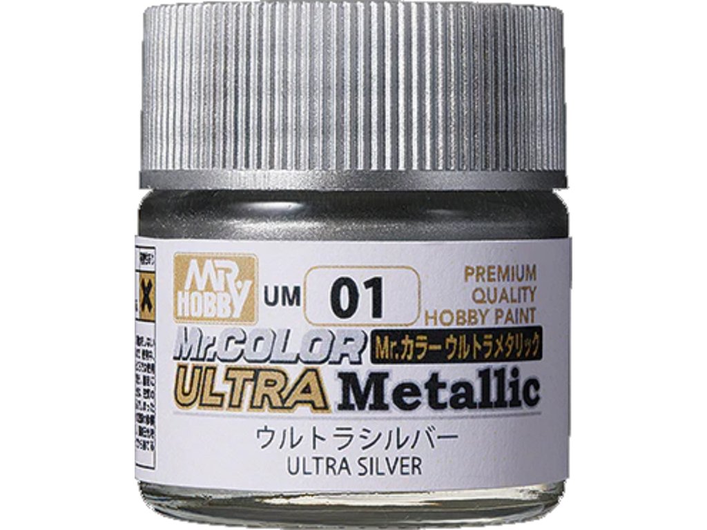 Mr. Color Ultra Metallic Colors II GUNZE UM01 - Ultra Silver II 10ml