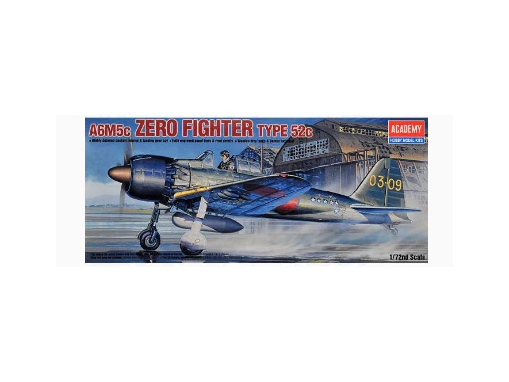 5894 model kit lietadlo academy 12493 zero fighter type 52c 1 72