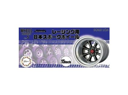 Disky FUJIMI FU19346 - 8-Spoke Wheels for Racing 15-inch (1:24)
