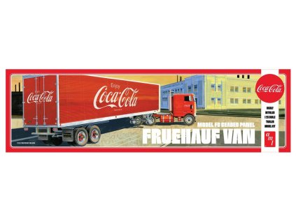 Plastový model náves AMT 1109 - Coca-Cola Model FB Beaded Panel Fruehauf Van (1:25)