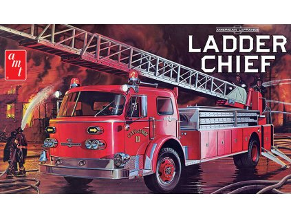 Plastový model kamion AMT 1204 - American LaFrance Ladder Chief (1:25)
