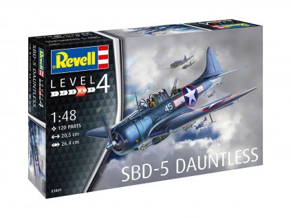 Plastový model lietadlo REVELL 03869 - SBD-5 Dauntless Navyfighter (1:48)