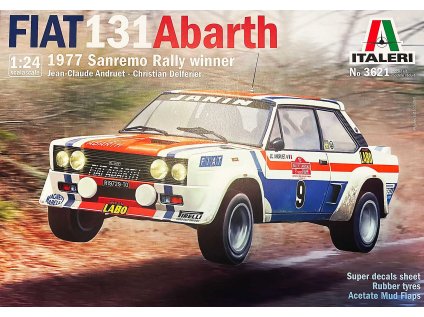 Model Kit auto ITALERI 3621 - Fiat 131 Abarth 1977 San Remo Rally Winter (1:24)