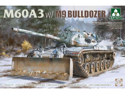 Model Kit tank TAKOM 2137 - M60A3 w/M9 Bulldozer (1:35)