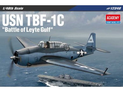 Model Kit lietadlo ACADEMY 12340 - USN TBF-1C "Battle of Leyte Gulf" (1:48)