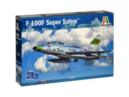 1151 model kit lietadlo italeri 1398 f 100f super sabre 1 72