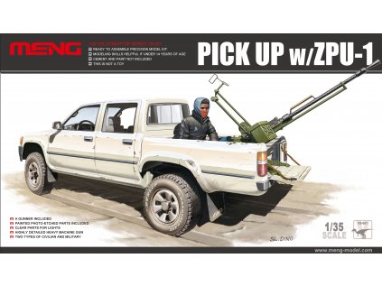 Model Kit military MENG VS001 - Pick Up w/ZPU-1 (1:35)