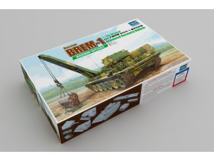 Model Kit military TRUMPETER 09553 - Russian BREM-1 Armoured Recovery Vehicle (T-72) (1:35)