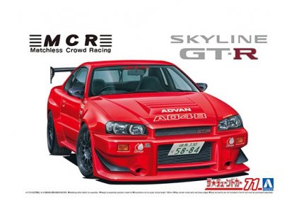 Model Kit auto Aoshima AO06351 - MCR BNR34 Nissan Skyline GT-R '02 (1:24)