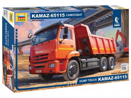 Plastový model kamion ZVEZDA 3650 - Kamaz 65115 dump truck (1:35)