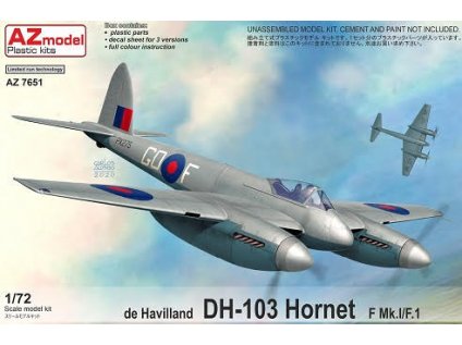 Plastový model lietadlo AZ MODEL AZ7651 - DH-103 Hornet F MK.I/F.1 (1:72)