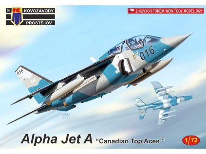 Plastový model lietadlo KOVOZAVODY KPM0265 - Alpha Jet A „Canadian Top Aces“ (1:72)