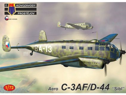 Plastový model lietadlo KOVOZAVODY KPM0330 - Aero C-3AF/D-44 "Síbl" (1:72)