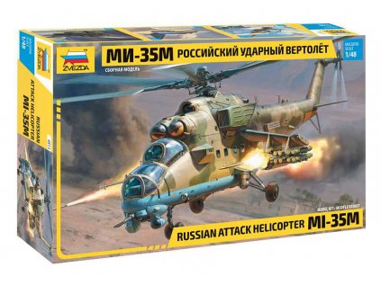 Model Kit vrtulník ZVEZDA 4813 - MIL Mi-35 M "Hind E" (1:48)