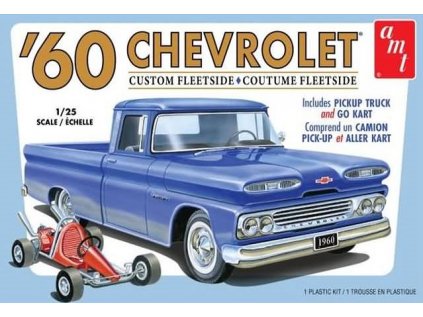l amt 1063 1960 chevy custom fleetside pickup w go kart 2t