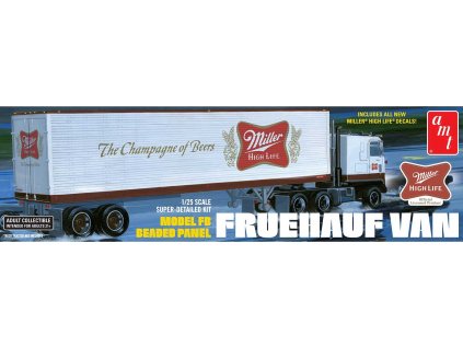 Plastový model náves AMT 1234 - Miller Beer Fruehauf 40' Semi Trailer (1:25)