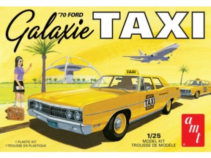 Model Kit auto AMT 1243 - 1970 Ford Galaxie Taxi (1:25)