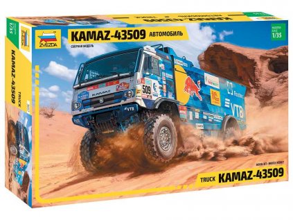 Plastový model kamion ZVEZDA 3657 - Kamaz rallye truck (1:35)