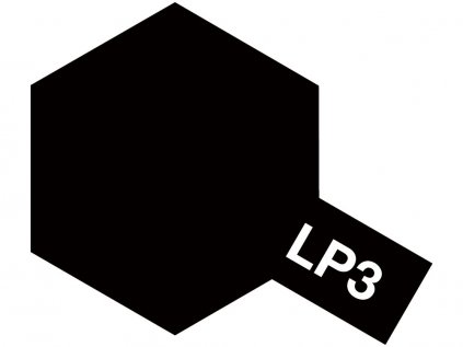 LP-3 Flat Black 10ml TAMIYA Lacquer - matná čierna