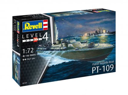 1400 plastovy model lod revell 05147 patrol torpedo boat pt109 1 72