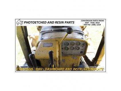 ctm 24245 d8 dozer dashboard and instruction plates